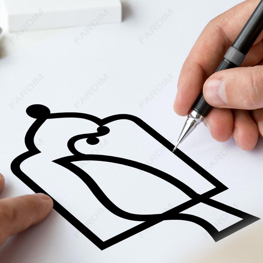 وکتور طرح نگاره پرنده کد A132416